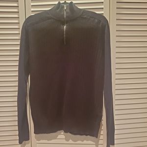 Calvin Klein 3/4 Zip Black Sweater